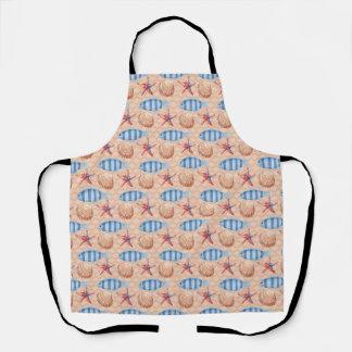 Zeevis Zeester Shell Ocean Pattern Schort
