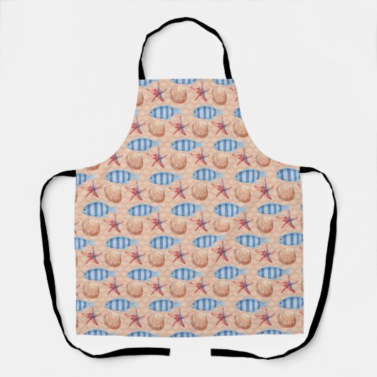 Zeevis Zeester Shell Ocean Pattern Schort (Voorkant)