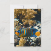 Zeevisriffen Nautical Coastal Beach Weddenschap RSVP Kaartje (Achterkant)