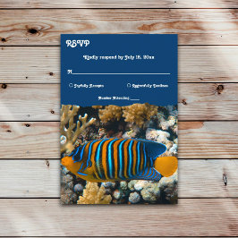 Zeevisriffen Nautical Coastal Beach Weddenschap RSVP Kaartje