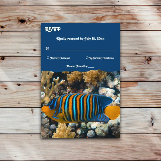 Zeevisriffen Nautical Coastal Beach Weddenschap RSVP Kaartje