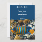 Zeevisriffen Nautical Coastal Beach Weddenschap Save The Date (Voorkant)