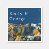 Zeevisriffen Nautical Coastal Beach Weddenschap Servet (Voorkant)