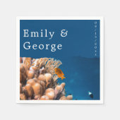 Zeevisriffen voor onderzeese Zee Kustriffen Wedden Servet (Voorkant)