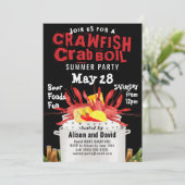 Zeevisserij Crawfish Boil Summer BBQ Kaart (Staand voorkant)