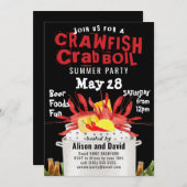 Zeevisserij Crawfish Boil Summer BBQ Kaart (Voorkant / Achterkant)