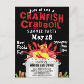 Zeevisserij Crawfish Boil Summer Party Uitnodiging (Voorkant)
