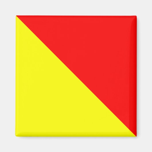 Zeevlag Alfabet Tekenletter O (Oscar) Magneet (Voorkant)