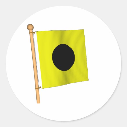 Zeevlag 'I' Ronde Sticker (Voorkant)