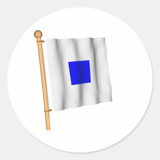 Zeevlag 'S' Ronde Sticker (Voorkant)
