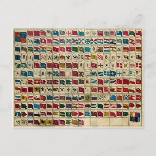  zeevlaggen van de Wereld Illustratie Briefkaart (Voorkant)
