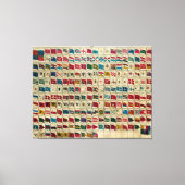  zeevlaggen van de Wereld Illustratie Canvas Afdruk (Voorkant)