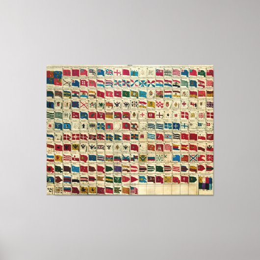  zeevlaggen van de Wereld Illustratie Canvas Afdruk (Voorkant)
