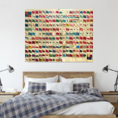  zeevlaggen van de Wereld Illustratie Canvas Afdruk (Insitu (Slaapkamer))