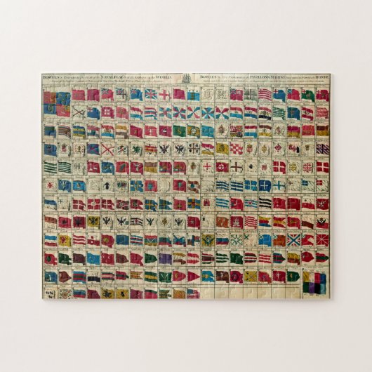  zeevlaggen van de Wereld Illustratie Legpuzzel (Horizontaal)