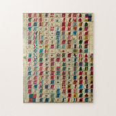  zeevlaggen van de Wereld Illustratie Legpuzzel (Verticaal)