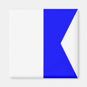 Zeevlagsignaal A (ALFA) Magneet (Voorkant)