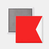 Zeevlagsignaal letter B (BRAVO) Magneet (Voorkant / Achterkant)