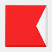 Zeevlagsignaal letter B (BRAVO) Magneet (Voorkant)