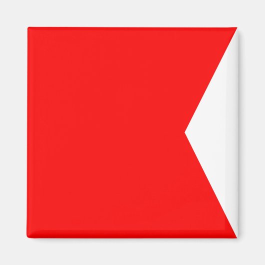 Zeevlagsignaal letter B (BRAVO) Magneet (Voorkant)