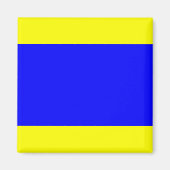 Zeevlagsignaal letter D (delta) Magneet (Voorkant)