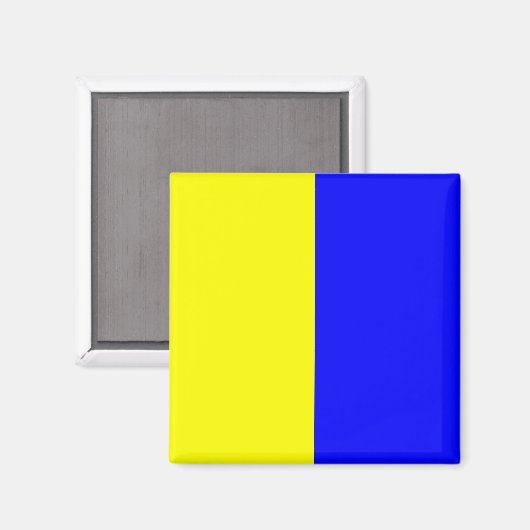 Zeevlagsignaal letter K (kilo) Magneet (Voorkant / Achterkant)