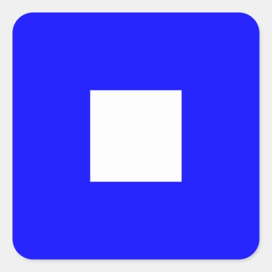 Zeevlagsignaal letter P (PAPA) Vierkante Sticker (Voorkant)