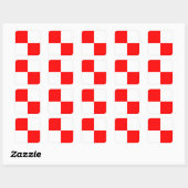 Zeevlagsignaal letter U (uniform) Vierkante Sticker (Vel)