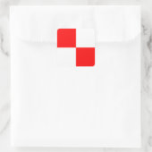 Zeevlagsignaal letter U (uniform) Vierkante Sticker (Tas)