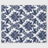 Zeevleeublauw en witte  vochtige vogel cadeaupapier (Vlak)