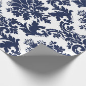 Zeevleeublauw en witte  vochtige vogel cadeaupapier (Hoek)