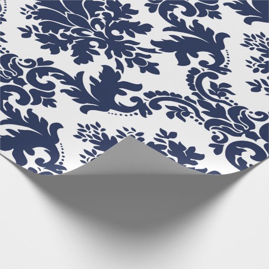 Zeevleeublauw en witte  vochtige vogel cadeaupapier (Hoek)