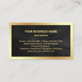 Zeevlek Blauwe Goud Vlek Aangepaste kake Schaak Ba Visitekaartje (Achterkant)