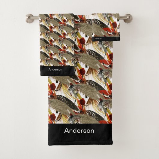 Zeevliegtuigen en forel bad handdoek (Insitu)