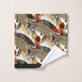 Zeevliegtuigen en forel bad handdoek (Wasdoekje)