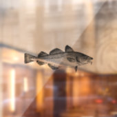  zeevoedsel - Atlantische kabeljauw Raamsticker (Vel 2)