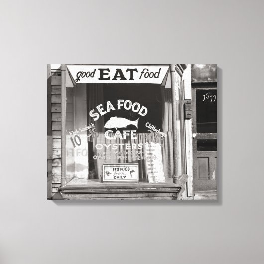 Zeevoedsel Cafe, 1937 Canvas Afdruk (Voorkant)