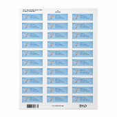 Zeevogel in Vlucht Adreslabels Etiket (Full Sheet)