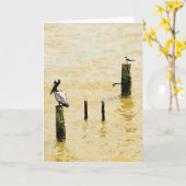 zeevogel-leeg Wenskaart Kaart (Gele Bloem)