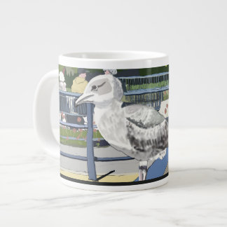 Zeevogel op het Kanaalbrug Hythe Kent Engeland Grote Koffiekop