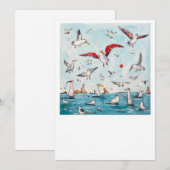Zeevogel, vogel, vliegende vogels kaart (Voorkant / Achterkant)