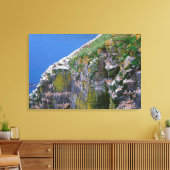 Zeevogelkolonie op de rotsachtige klif canvas afdruk (Insitu (Woonkamer))