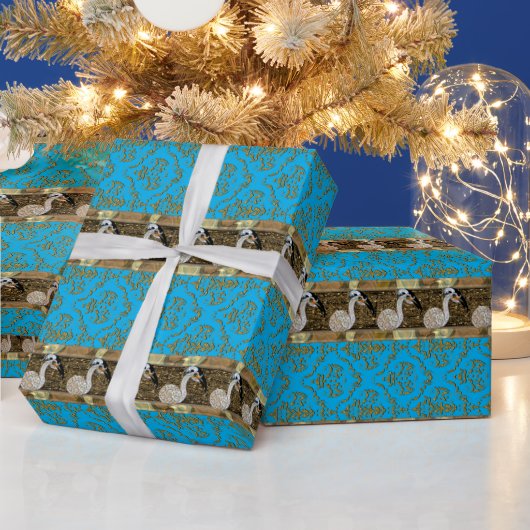 zeevogelpapier 2 Stripe-wrapppapier Cadeaupapier (Feestdagen)