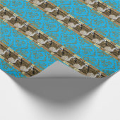 zeevogelpapier 2 Stripe-wrapppapier Cadeaupapier (Hoek)