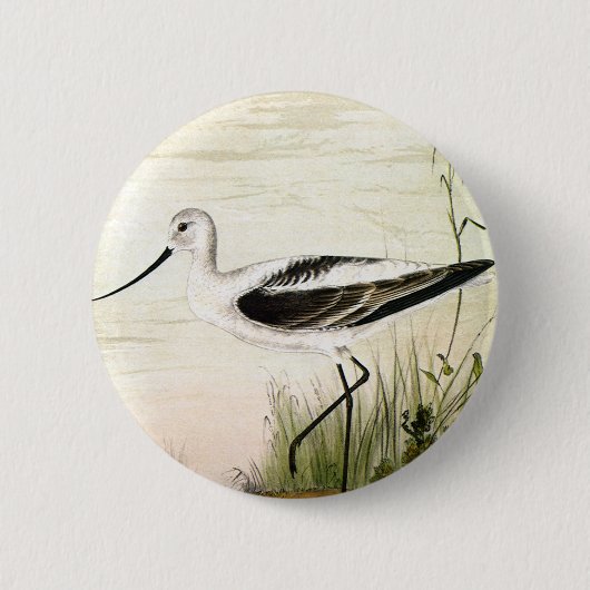  zeevogels, zeevogels ronde button 5,7 cm (Voorkant)