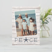 Zeevredige | Moderne Kustfoto Feestdagenkaart (Staand voorkant)