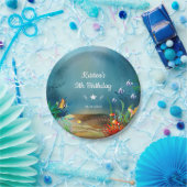 Zeevrrif onder de Birthday-Zee Papieren Bordje (Feest)