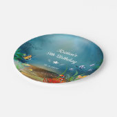 Zeevrrif onder de Birthday-Zee Papieren Bordje (Gekanteld)
