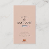 zeevruchten, BBQ en restaurants op de vismarkt Visitekaartje (Achterkant)