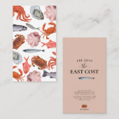 zeevruchten, BBQ en restaurants op de vismarkt Visitekaartje (Voorkant / Achterkant)